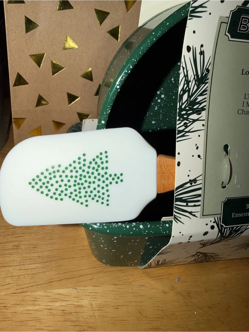 3-Piece Green Baking Set with Spatula